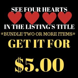 BUNDLE 2 + ITEMS & GET THEM FOR $5.00 EACH